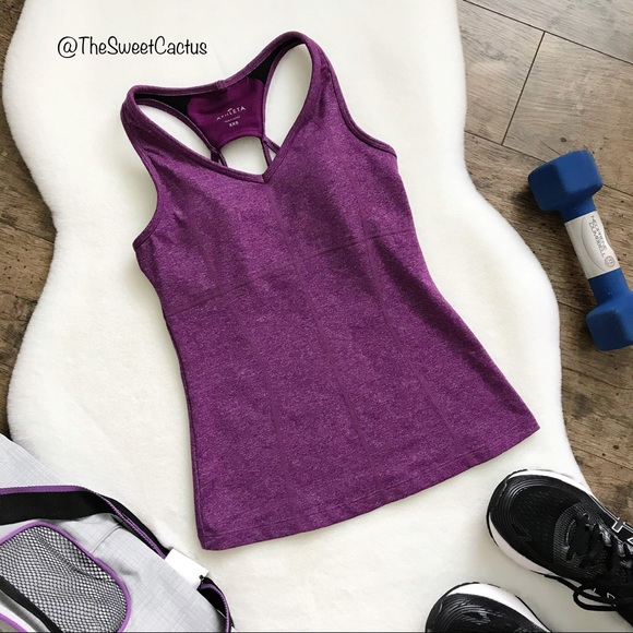 Athleta Equator Tank Top Sports Bra Purple XXS - Picture 6 of 14